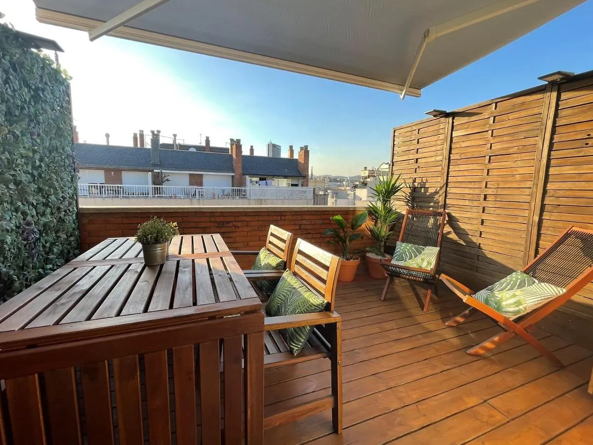 Barcelona Penthouse Private Terrace Sustainable Stay Keyless Access