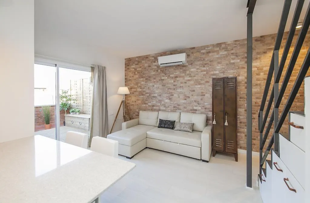 Barcelona Penthouse Private Terrace Sustainable Stay Keyless Access